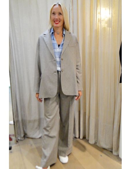 CHLOE STORA pantalon large OLIVER taupe CHLOE STORA pantalon large OLIVER taupe