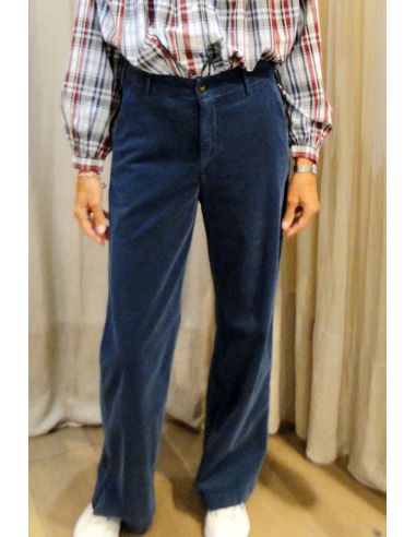 HOD Paris Pants PACIFIE velvet prussian