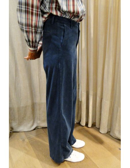 HOD Paris Pants PACIFIE velvet prussian