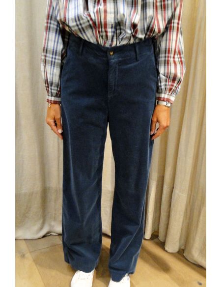 HOD Paris Pants PACIFIE velvet prussian