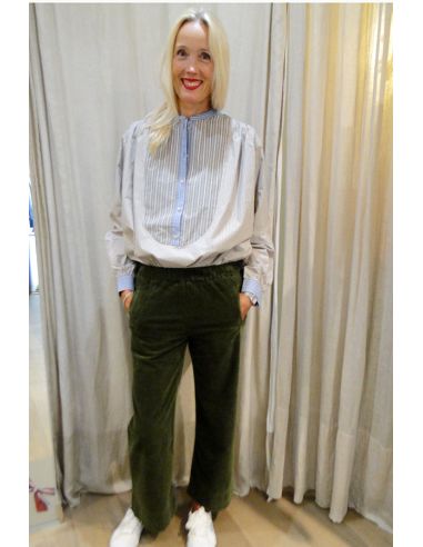 HOD Paris Pants velvet JIMMY light army