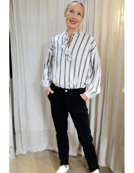 HOD Paris Pants TRESOR black cotton velvet