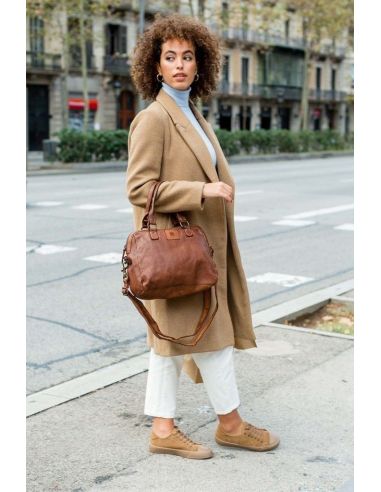 BIBA Sac bowling cuir vintage BOSTON BT1