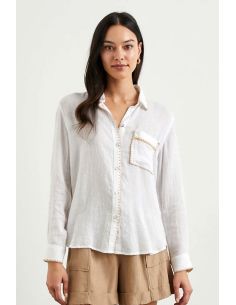 RAILS Shirt CHARLI white blanket stich