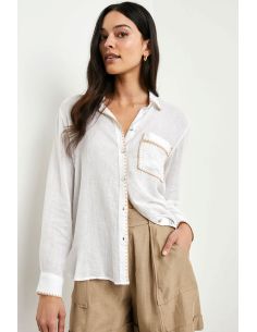 RAILS Shirt CHARLI white blanket stich 2