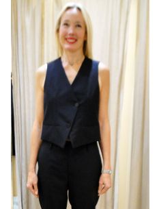 CHLOE STORA gilet VERA marine