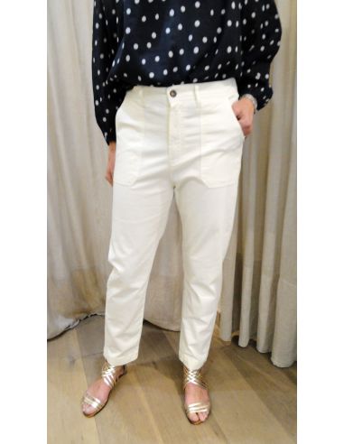 HOD Paris Pantalon CALITY creme coton