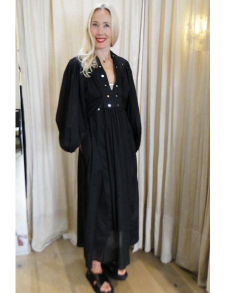 Laurence Bras Robe MACARON noire