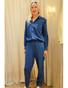 HOD Paris pant BAO blue denim checks 2