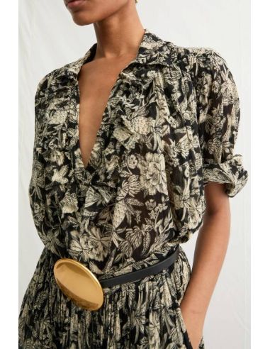 Laurence BRAS Blouse DIDI noire imprimée