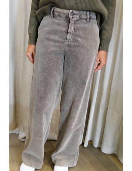 HOD Paris Pantalon pacifie wash velours brownie