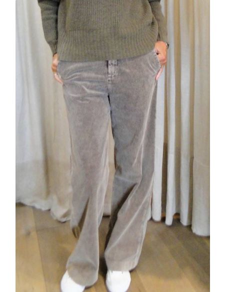 HOD Paris Pantalon pacifie wash velours brownie