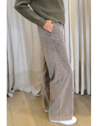 HOD Paris Pantalon pacifie wash velours brownie
