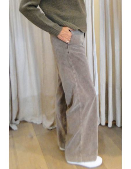 HOD Paris Pantalon pacifie wash velours brownie