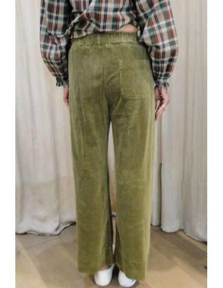 HOD Paris Pantalon JIMMY velours coton army