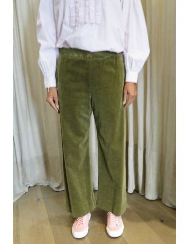 HOD Paris Pantalon JIMMY velours coton army