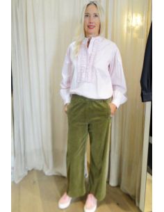 HOD Paris Pants velvet JIMMY army
