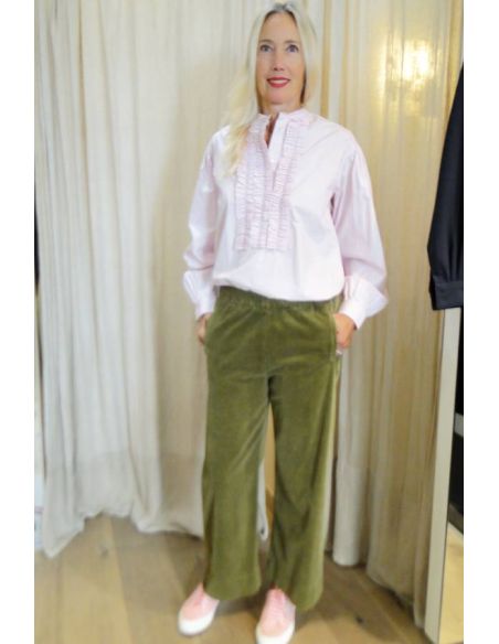 HOD Paris Pants velvet JIMMY army