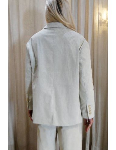 HOD Paris Vest KARABA-FANCY velours coton dune