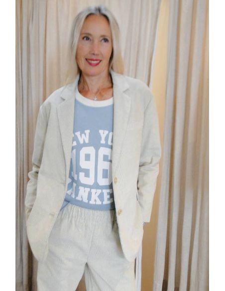 HOD Paris Vest KARABA-FANCY velours coton dune