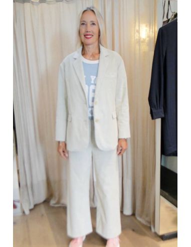 HOD Paris Vest KARABA-FANCY velours coton dune