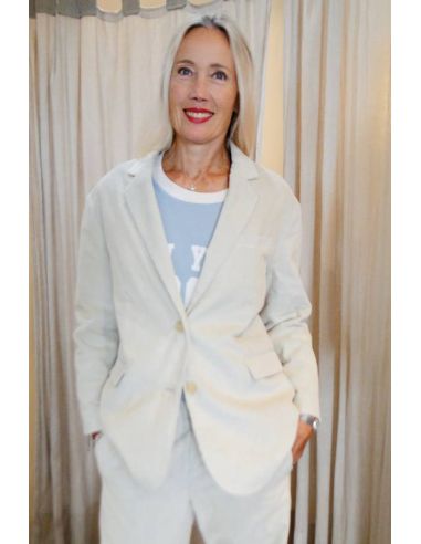 HOD Paris Vest KARABA-FANCY velours coton dune