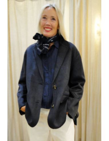 HOD Paris veste KARABA-WOOL anthracite (gris bleu)