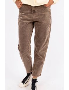 HOD Paris Pants GALA velvet wash brownie
