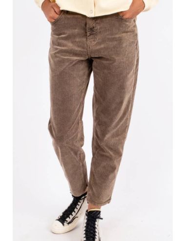 HOD Paris Pants GALA velvet wash brownie
