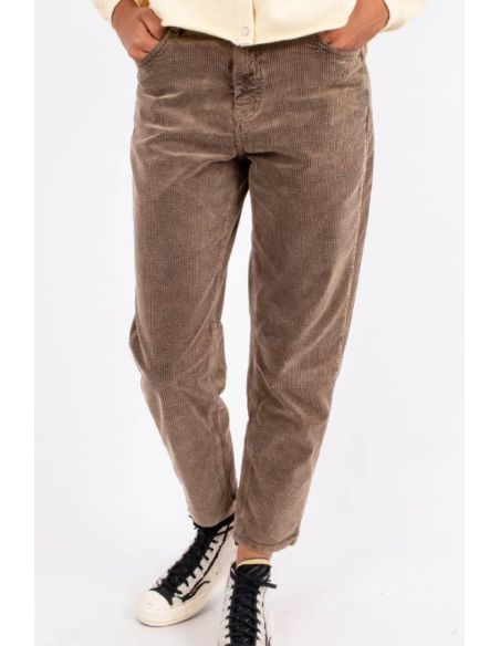 HOD Paris Pantalon GALA velours wash brownie