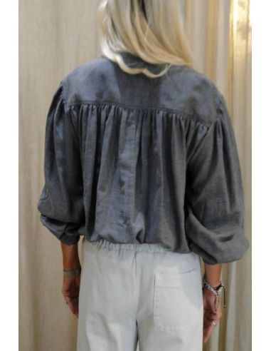 Laurence Bras Chemise MAGRITTE gris chambray