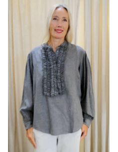 Laurence Bras shirt MAGRITTE grey chambray