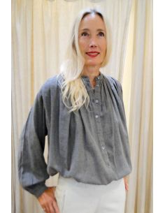 Laurence BRAS POPPY blouse grey chambray