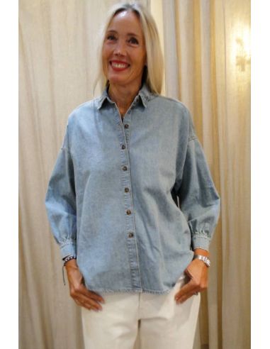 HOD Paris Chemise kelly jean bleu coton