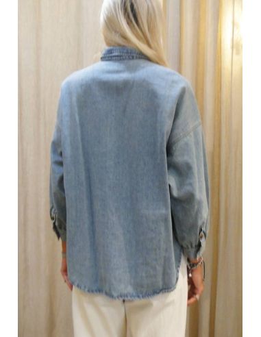 HOD Paris Chemise kelly jean clair bleu coton