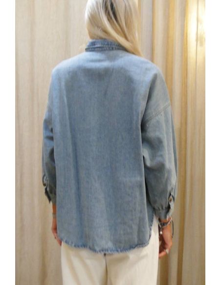 HOD Paris Chemise kelly jean clair bleu coton