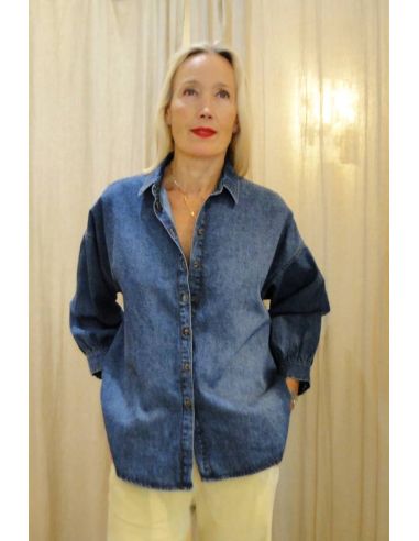 HOD Paris Chemise kelly jean bleu coton