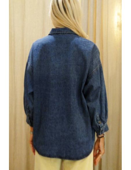 HOD Paris Chemise kelly jean bleu coton