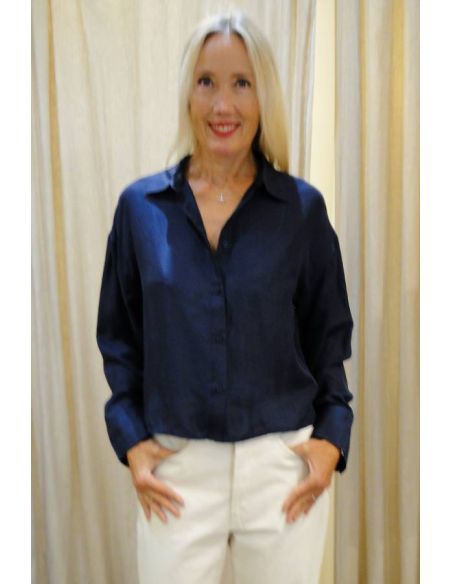 BELLE PIECE Blouse ELIOT silk navy