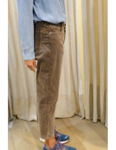 HOD Paris Pants GALA velvet wash brownie