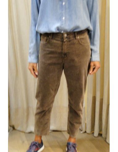 HOD Paris Pantalon GALA velours wash brownie