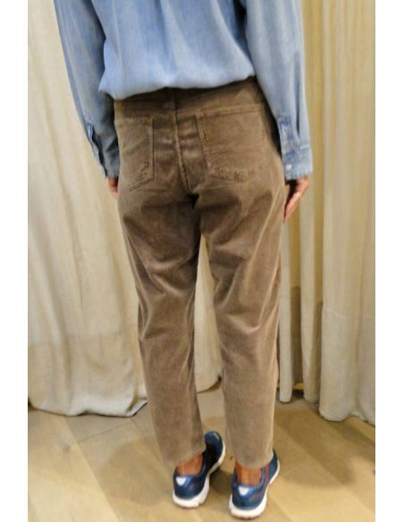 HOD Paris Pantalon GALA velours wash brownie