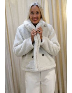 HARTFORD VEGAS ecru sherpa jacket