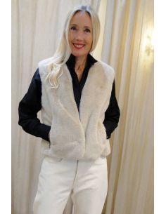 HARTFORD Gilet sans manche VOBBY ecru 2