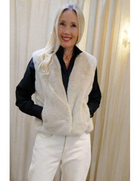 HARTFORD Gilet sans manche VOBBY ecru