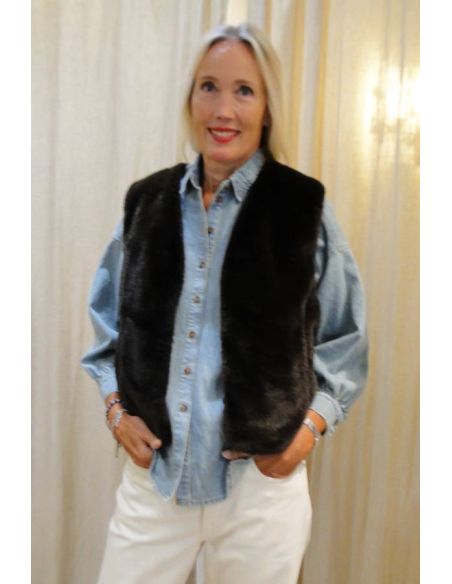 HARTFORD Gilet sans manche VOBBY marron