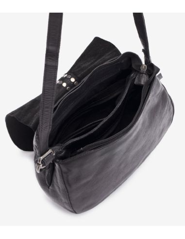 BIBA sac  PM cuir vintage clouté HANCOCK  cognac ou noir