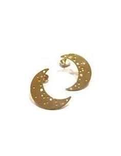 Christelle Dit Christensen boucles d'oreille S  lune doré 2