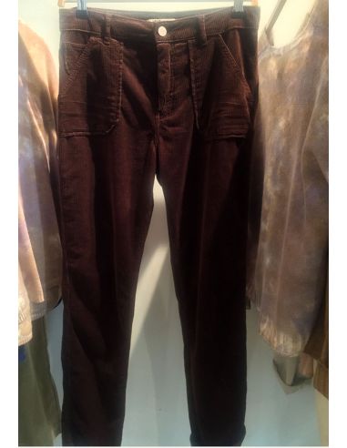 HOD Paris Pantalon TRESOR velours brownie