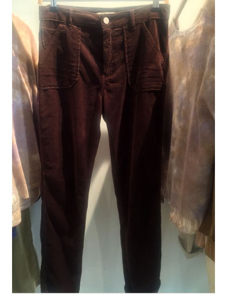 HOD Paris Pantalon TRESOR velours brownie